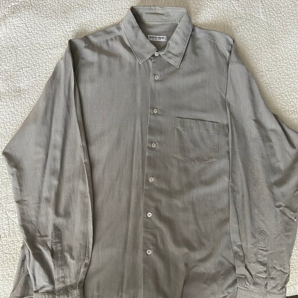 Giorgio Armani Le Collezioni Grey Men's Shirt in Sz XL EUC - Picture 6 of 14